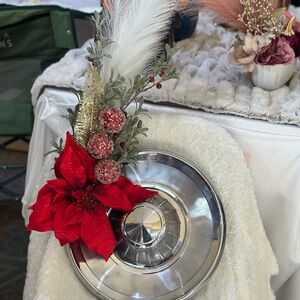 Festive Silver and Red Holiday Decor